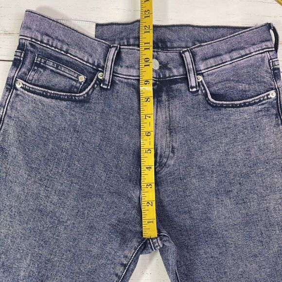 H&M Jeans Womens Size 30X32 Purple Stonewashed Hi Rise Stretch Medium Wash Denim - Picture 6 of 15